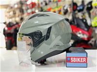 NÓN 3/4 ZEUS 613B XÁM XI MĂNG